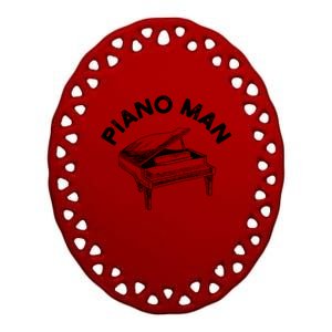 Baby Grand Piano Man Teacher Student Pianist Gifts Ceramic Oval Ornament