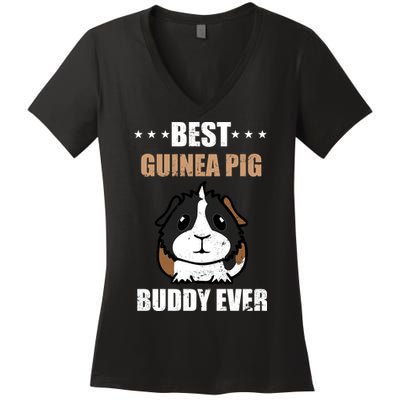 Best Guinea Pig Buddy Ever Women's V-Neck T-Shirt