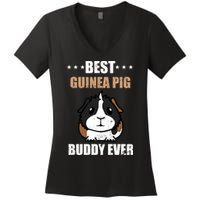 Best Guinea Pig Buddy Ever Women's V-Neck T-Shirt