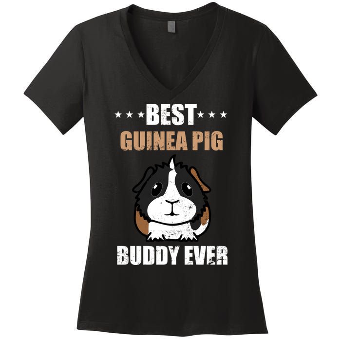 Best Guinea Pig Buddy Ever Women's V-Neck T-Shirt