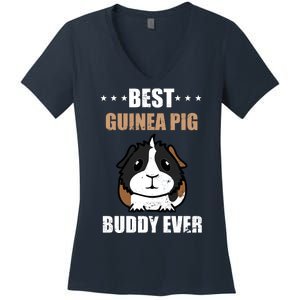 Best Guinea Pig Buddy Ever Women's V-Neck T-Shirt