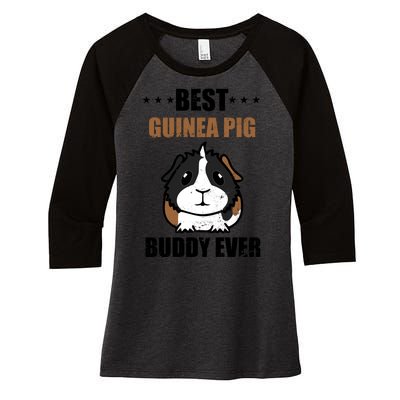 Best Guinea Pig Buddy Ever Women's Tri-Blend 3/4-Sleeve Raglan Shirt