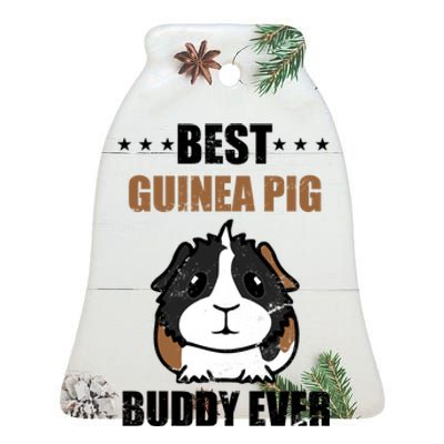 Best Guinea Pig Buddy Ever Ceramic Bell Ornament