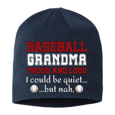 Baseball Grandma Proud And Loud Women Sustainable Beanie