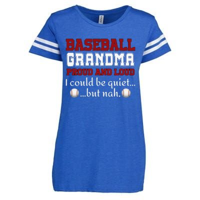 Baseball Grandma Proud And Loud Women Enza Ladies Jersey Football T-Shirt