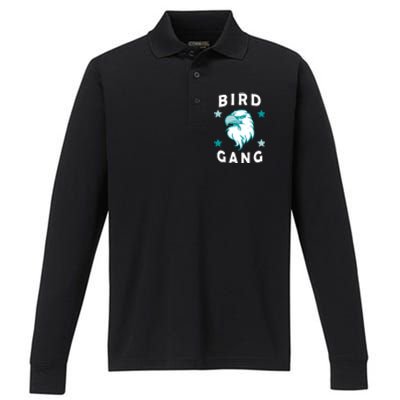 Bird Gang Philadelphia Pride Performance Long Sleeve Polo