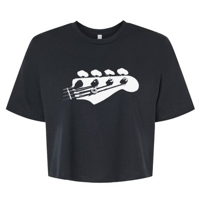 Bass Guitar Player Bassist Guitarist Musician Music Bella+Canvas Jersey Crop Tee