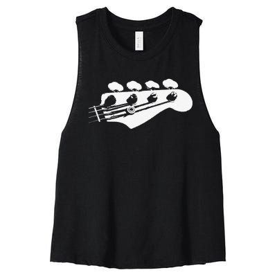 Bass Guitar Player Bassist Guitarist Musician Music Women's Racerback Cropped Tank