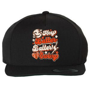 Baseball Game Player Funny Hey Batter Batter Swing Wool Snapback Cap