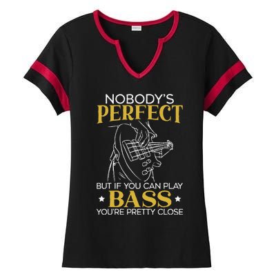 Bass Guitar Player Bassist Guitarist Musician Music Ladies Halftime Notch Neck Tee