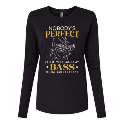 Bass Guitar Player Bassist Guitarist Musician Music Womens Cotton Relaxed Long Sleeve T-Shirt