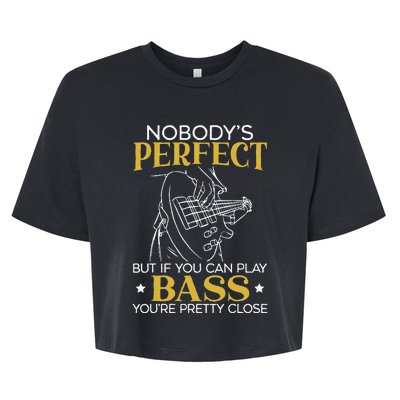 Bass Guitar Player Bassist Guitarist Musician Music Bella+Canvas Jersey Crop Tee