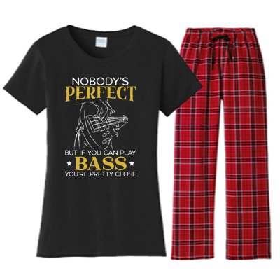 Bass Guitar Player Bassist Guitarist Musician Music Women's Flannel Pajama Set