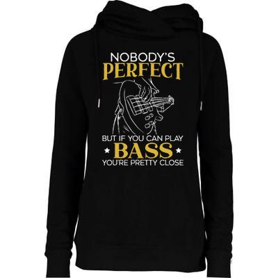 Bass Guitar Player Bassist Guitarist Musician Music Womens Funnel Neck Pullover Hood