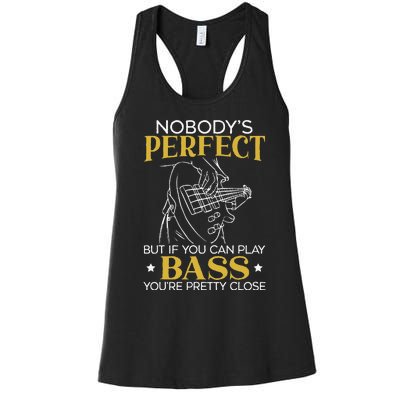 Bass Guitar Player Bassist Guitarist Musician Music Women's Racerback Tank