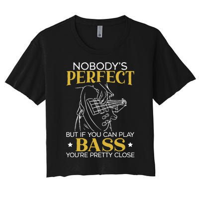 Bass Guitar Player Bassist Guitarist Musician Music Women's Crop Top Tee