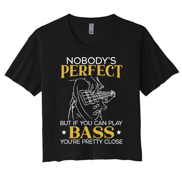 Bass Guitar Player Bassist Guitarist Musician Music Women's Crop Top Tee