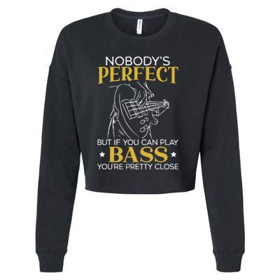 Bass Guitar Player Bassist Guitarist Musician Music Cropped Pullover Crew