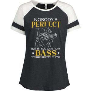 Bass Guitar Player Bassist Guitarist Musician Music Enza Ladies Jersey Colorblock Tee