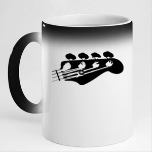 Bass Guitar Player Bassist Gift 11oz Black Color Changing Mug