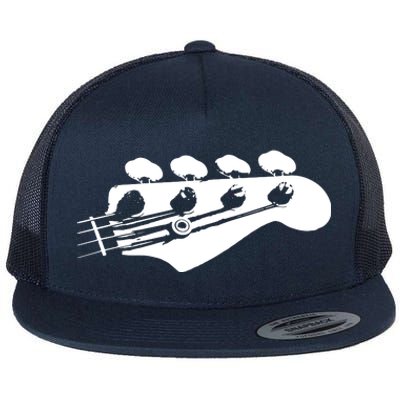 Bass Guitar Player Bassist Gift Flat Bill Trucker Hat