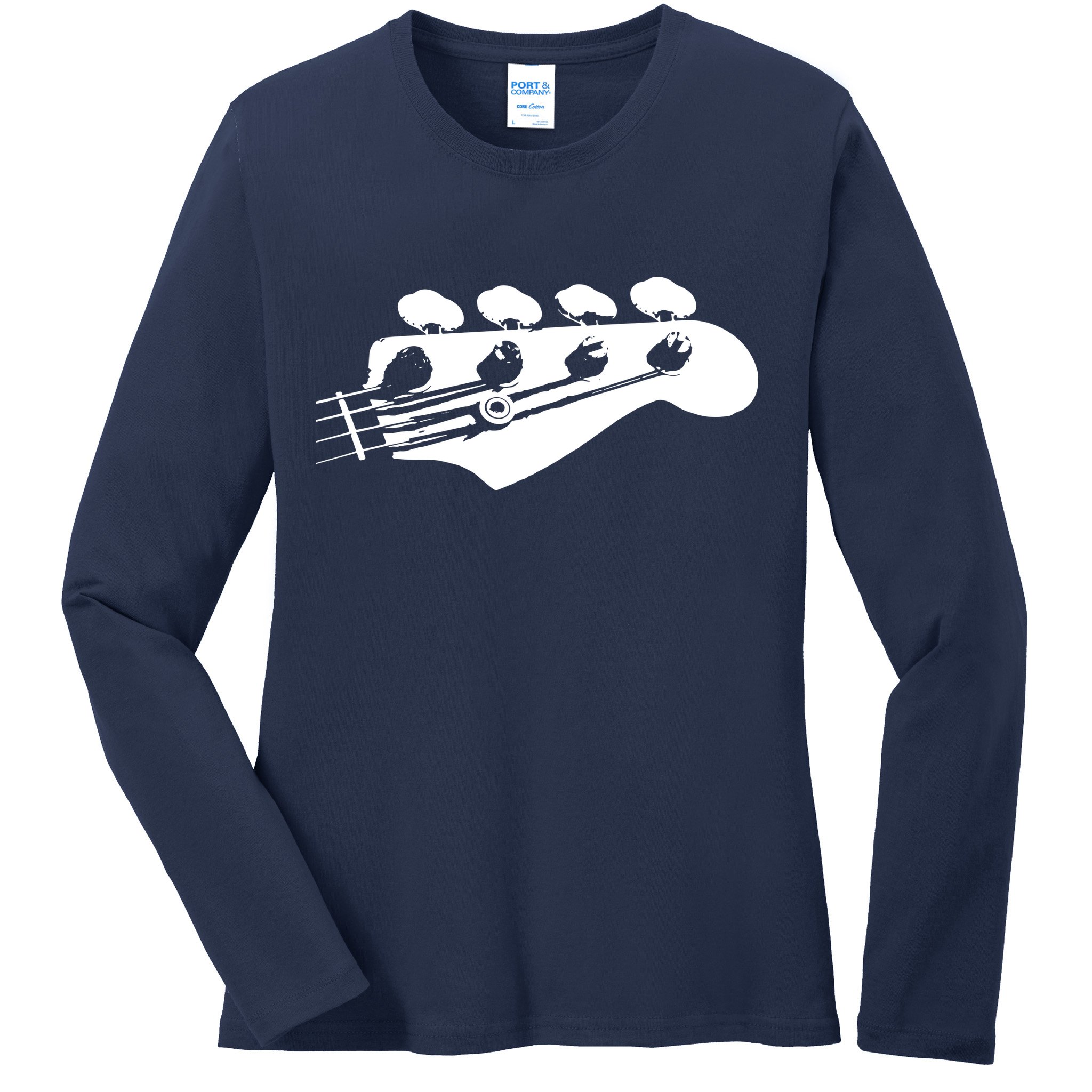 Bass Guitar Player Bassist Gift Ladies Long Sleeve Shirt