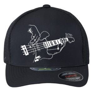 Bass Guitar Player Music Guitarist Musician Rock Flexfit Unipanel Trucker Cap