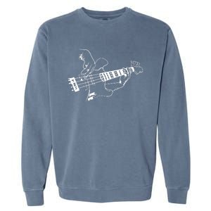 Bass Guitar Player Music Guitarist Musician Rock Garment-Dyed Sweatshirt