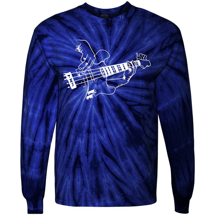 Bass Guitar Player Music Guitarist Musician Rock Tie-Dye Long Sleeve Shirt