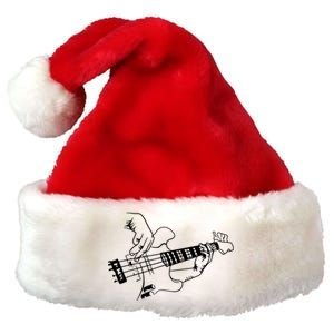 Bass Guitar Player Music Guitarist Musician Rock Premium Christmas Santa Hat