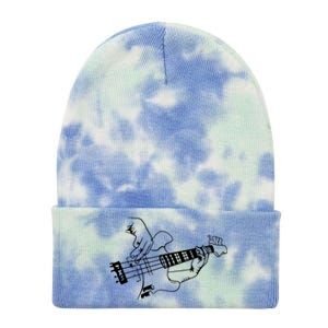 Bass Guitar Player Music Guitarist Musician Rock Tie Dye 12in Knit Beanie