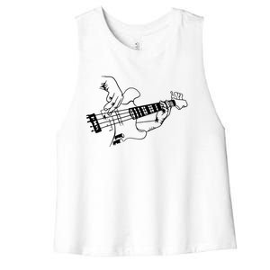 Bass Guitar Player Music Guitarist Musician Rock Women's Racerback Cropped Tank