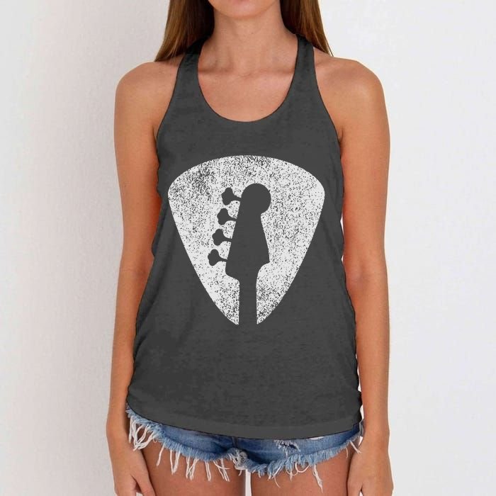 Bass Guitar Player Bassist Guitarist Musician Music Women's Knotted Racerback Tank