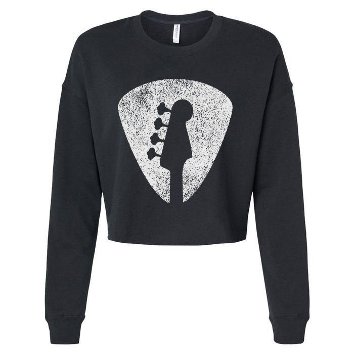 Bass Guitar Player Bassist Guitarist Musician Music Cropped Pullover Crew