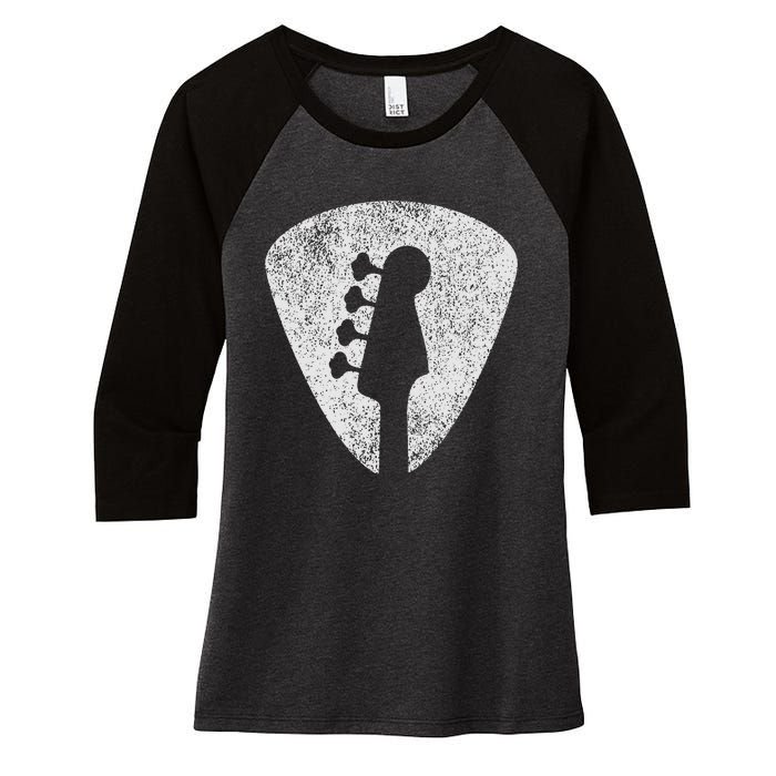 Bass Guitar Player Bassist Guitarist Musician Music Women's Tri-Blend 3/4-Sleeve Raglan Shirt