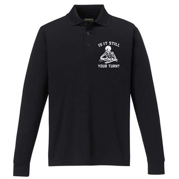 Board Game Player And Geek Fun Card Game Lovers And Nerd Performance Long Sleeve Polo