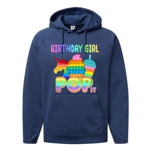 Birthday Girl Pop It Funny Cute Colorful Performance Fleece Hoodie