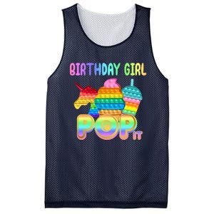 Birthday Girl Pop It Funny Cute Colorful Mesh Reversible Basketball Jersey Tank