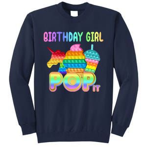 Birthday Girl Pop It Funny Cute Colorful Tall Sweatshirt