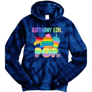 Birthday Girl Pop It Funny Cute Colorful Tie Dye Hoodie