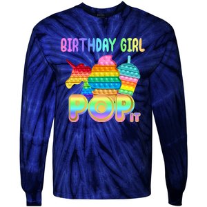 Birthday Girl Pop It Funny Cute Colorful Tie-Dye Long Sleeve Shirt