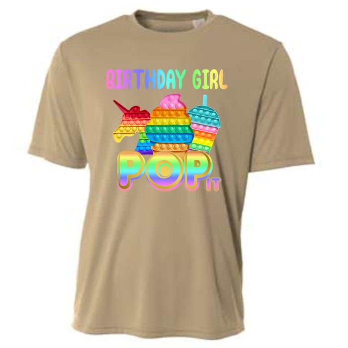 Birthday Girl Pop It Funny Cute Colorful Cooling Performance Crew T-Shirt