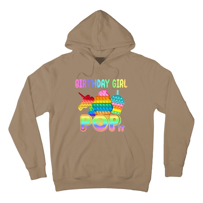 Birthday Girl Pop It Funny Cute Colorful Hoodie