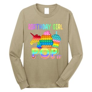 Birthday Girl Pop It Funny Cute Colorful Long Sleeve Shirt