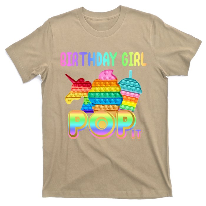 Birthday Girl Pop It Funny Cute Colorful T-Shirt