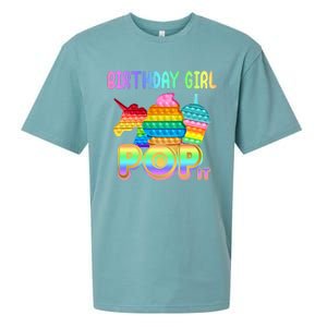 Birthday Girl Pop It Funny Cute Colorful Sueded Cloud Jersey T-Shirt