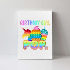 Birthday Girl Pop It Funny Cute Colorful Canvas