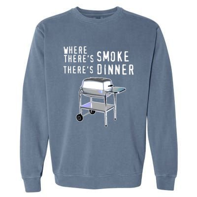 Bbq Grilling Pk Grill Smoker Barbecue Cooking Fathers Day Funny Gift Garment-Dyed Sweatshirt