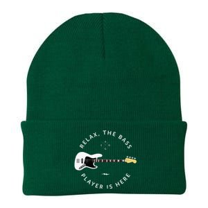 Bass Guitar Player Relax The Bass Player Is Here Knit Cap Winter Beanie