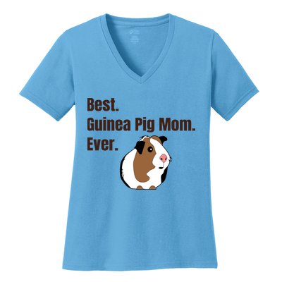Best Guinea Pig Mom Ever Gift Pet Lover Gift Women's V-Neck T-Shirt